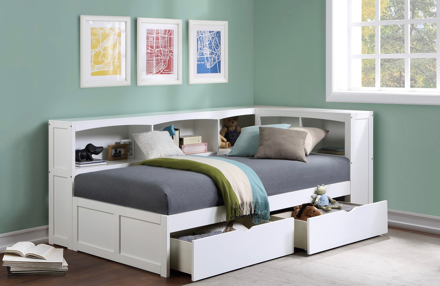 Model B2053BCW-BC Corner Twin/Kid Bed  . California/Toronto stock