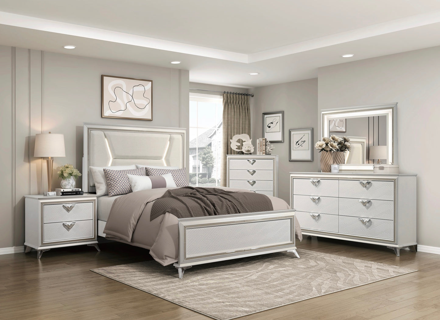 Ensemble de chambre à coucher California Stocks, modèle 1355