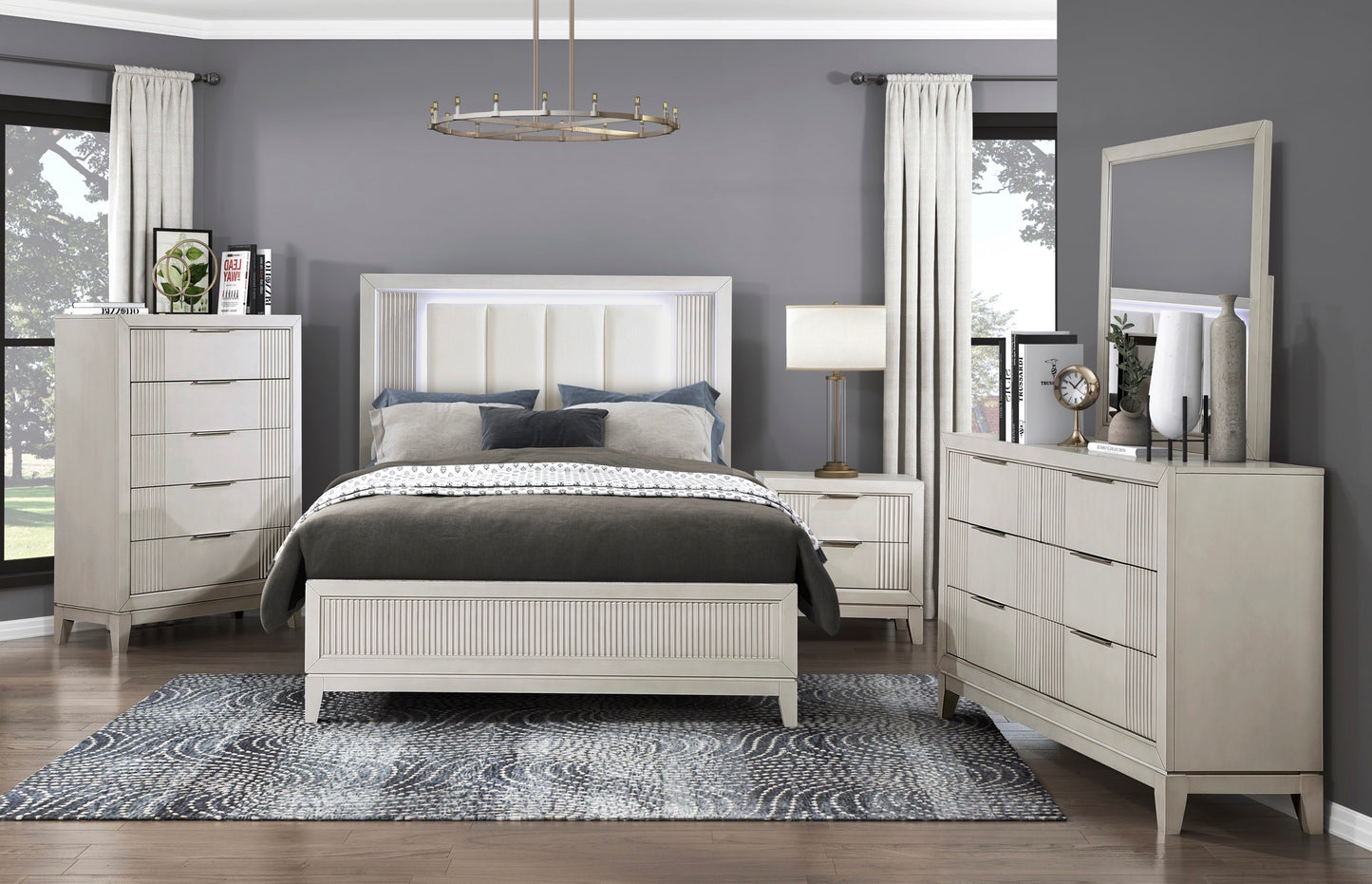 Ensemble de chambre à coucher California Stocks, modèle 1326