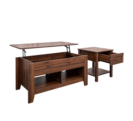 Lift-Top Coffee Table & End Table, Brown Walnut 3500BR-21 Limited Stocks Toronto