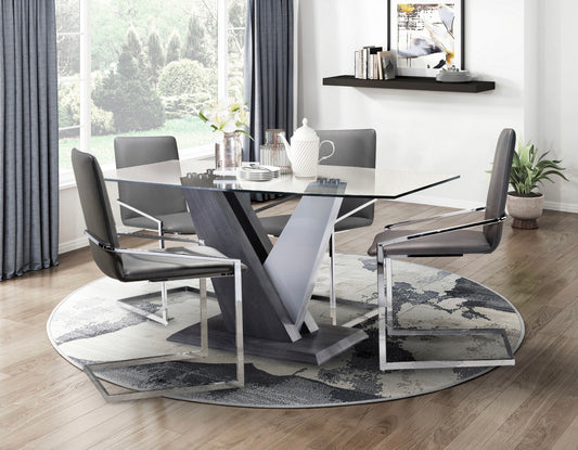 Model 7383/3656S-GY  Glasstop Table + 4 Chairs Limited Stocks Toronto