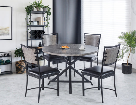 Round Top Dining Set Model 5606GY-45RD 5 pc set deal