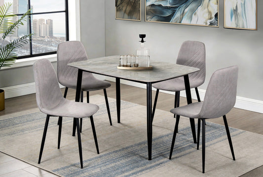 Sintered Stone Top Dining Set Model 5820 5 pc set deal