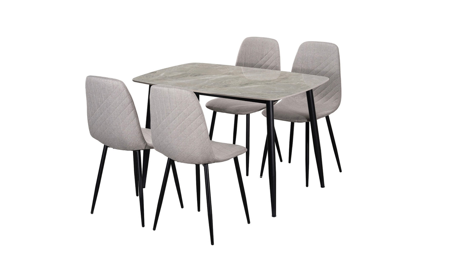 Sintered Stone Top Dining Set Model 5820 5 pc set deal