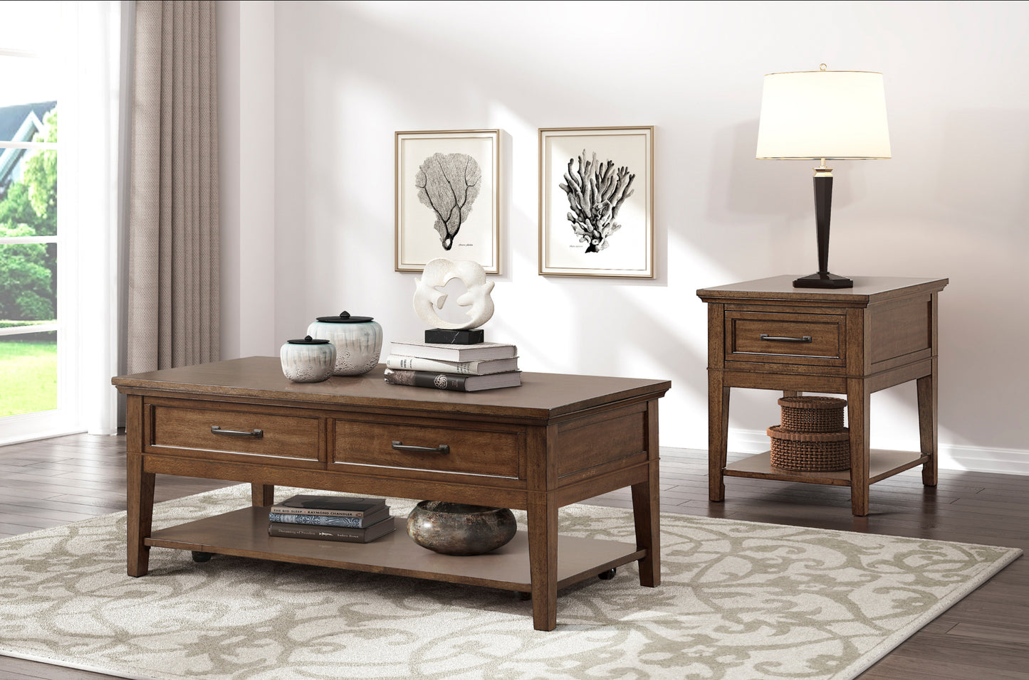 Transitional Design Coffee Table , End Table 3620 Limited Stocks Toronto + California