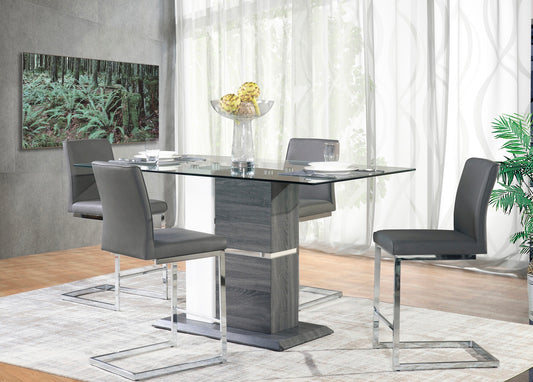 Ensemble de salle à manger avec comptoir en verre, 5 pièces, 6826-36DR5
