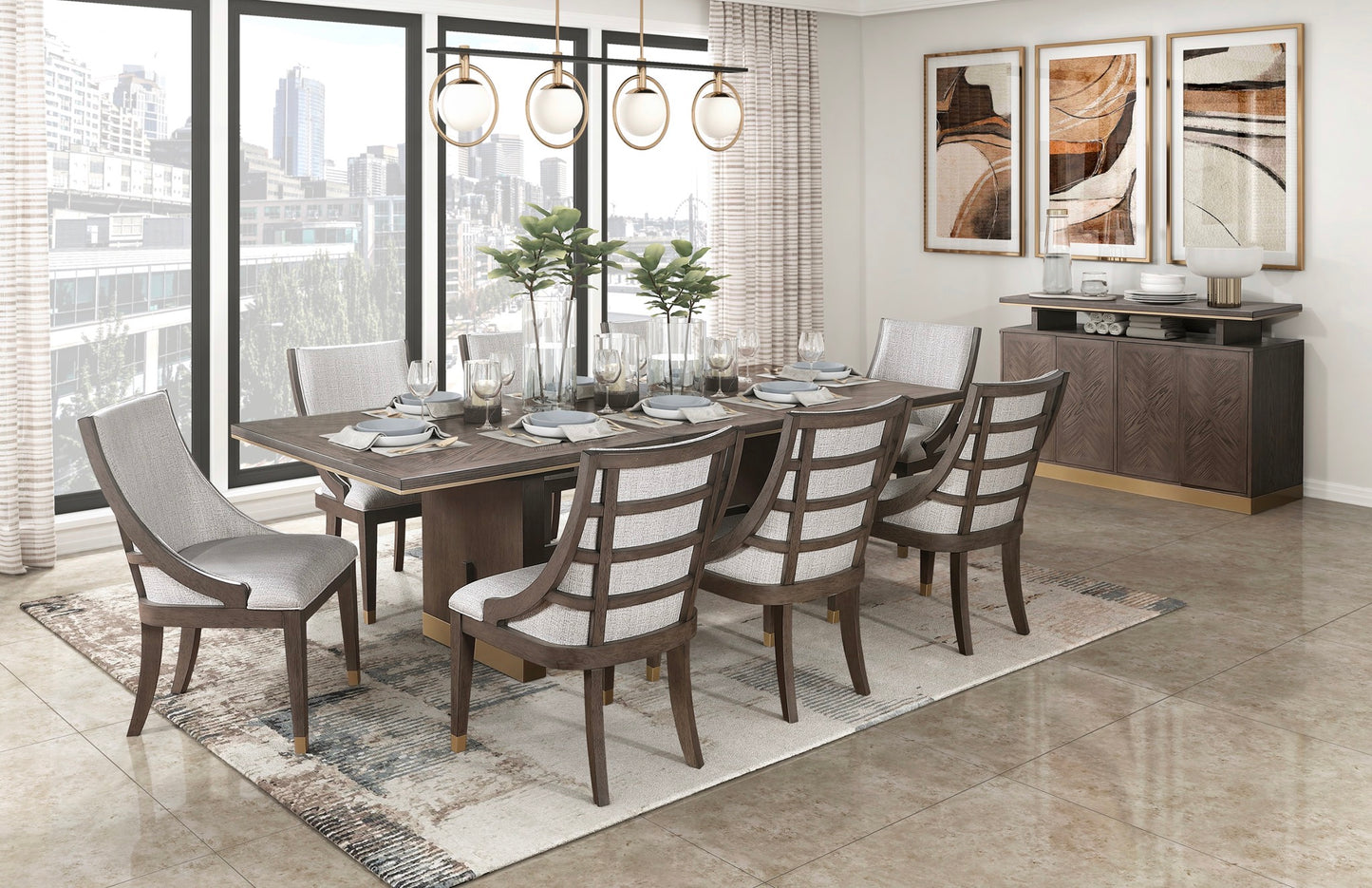 Model 5933  Large Dining Set  California  Stocks 6-8 weeks