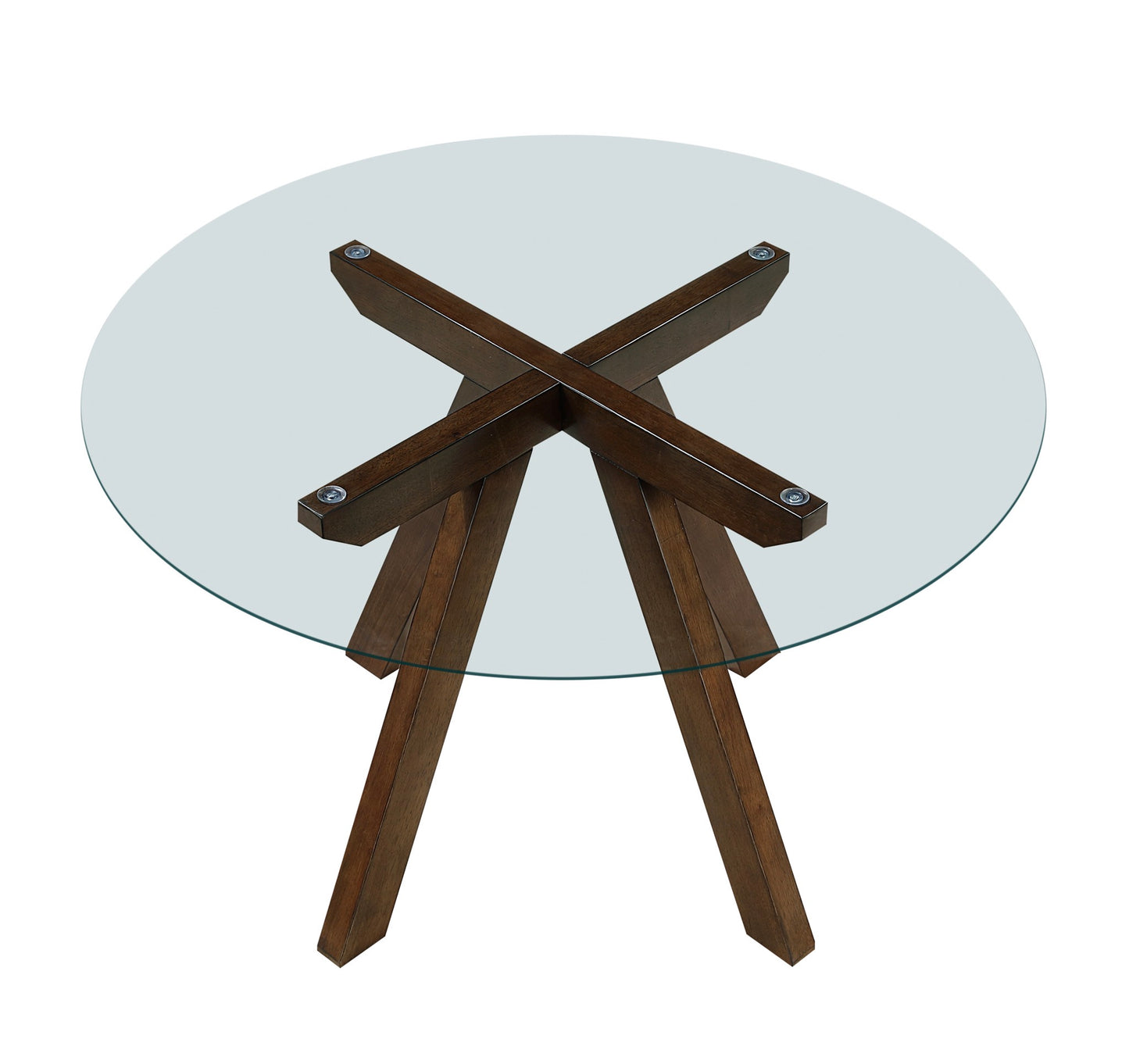Model 5898  Glass top Dining Set with Grey Color Chairs  California Stocks 6-8 Weeks