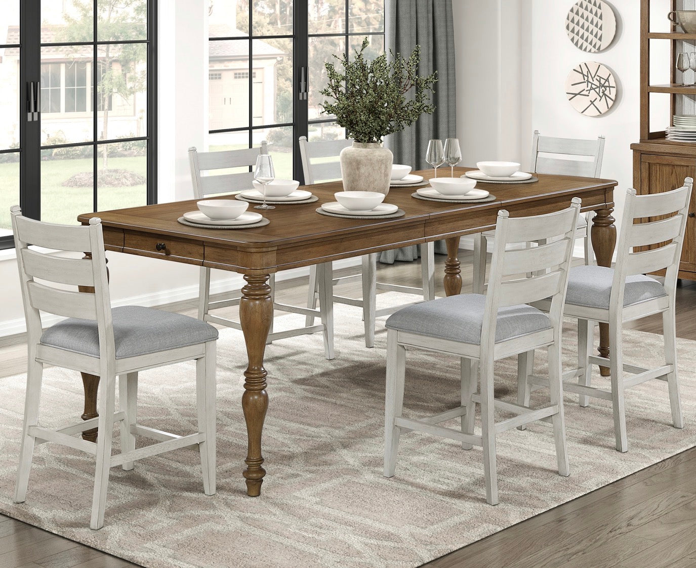 Model 6017-36 Counter Dining Set  California Stocks 6-8 Weeks
