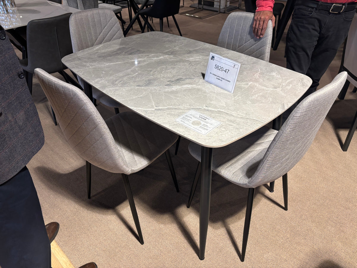 Model 5820 5-Piece Sintered Stone Dining Set