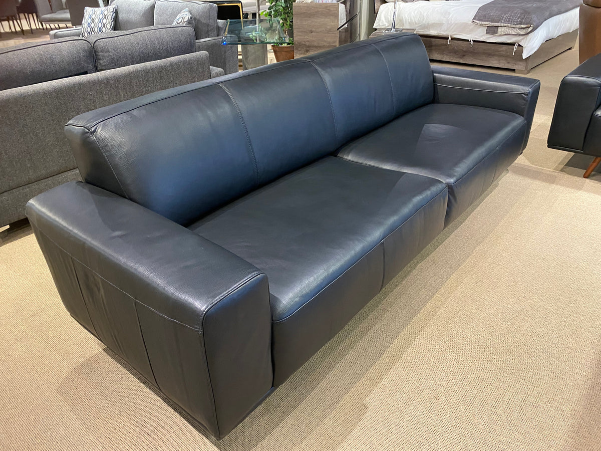 Clearence Model 99956BLK Full Leather Made in Brazil Sofa and Love Seat