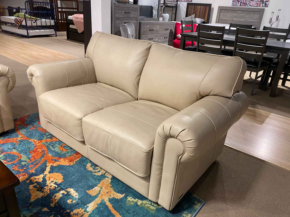 Clearence Model 99953BRW Full Leather Made in Brazil Sectional Sofa, Love Seat & Chair