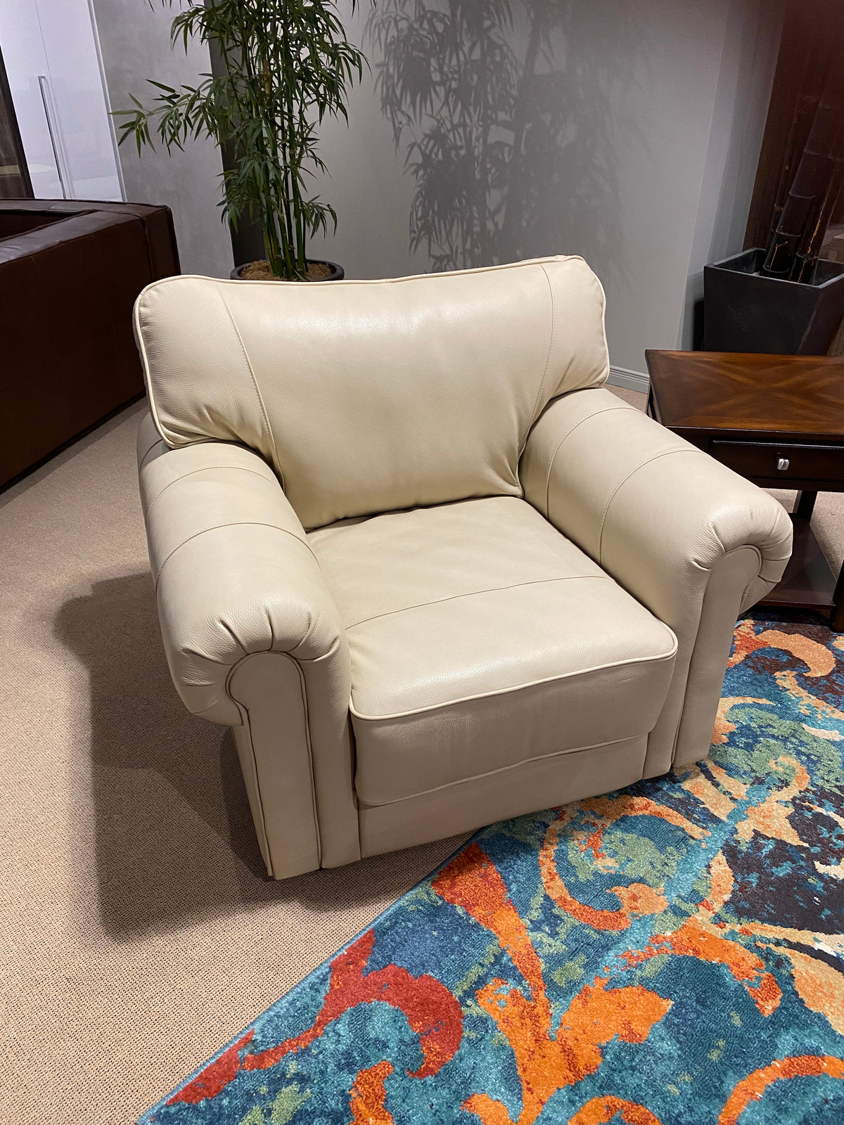 Clearence Model 99953BRW Full Leather Made in Brazil Sectional Sofa, Love Seat & Chair