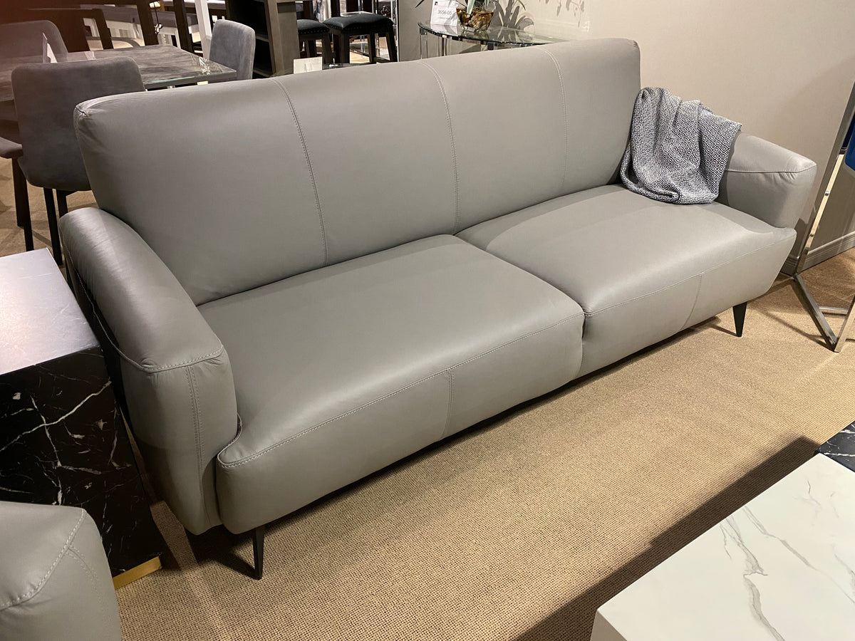 Clearence Model 99954GRY Full Leather Made in Brazil Sofa and Chair