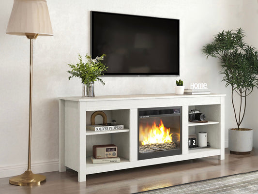 58-inch TV Stand with Fireplace 45601-58WT Toronto Stocks