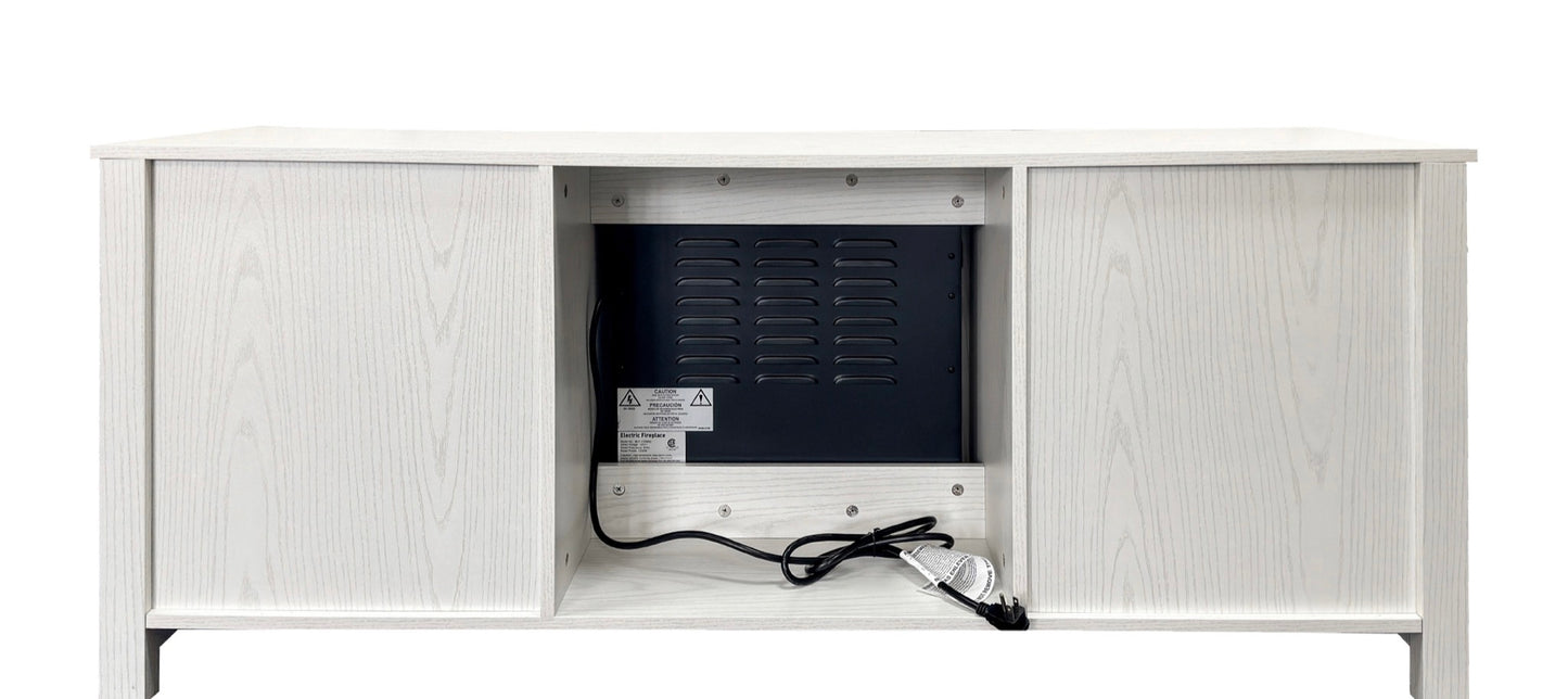 58-inch TV Stand with Fireplace 45601-58WT Toronto Stocks