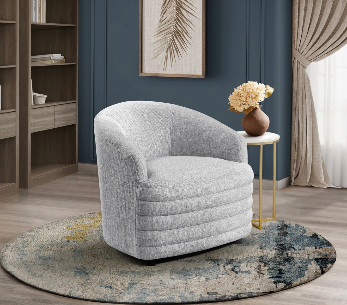 Swivel or Stationary Accent Chair Model 1035GRY Toronto Stock Item
