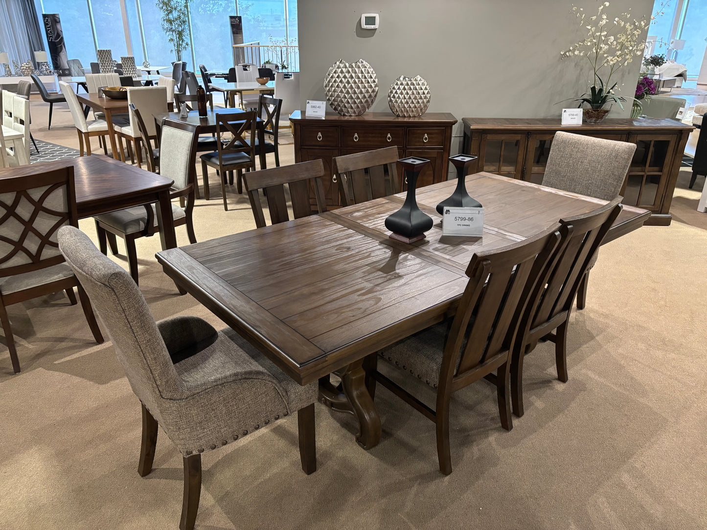 Show Deal  Dining Set Model 5799-86DR7 7pc set deal/server