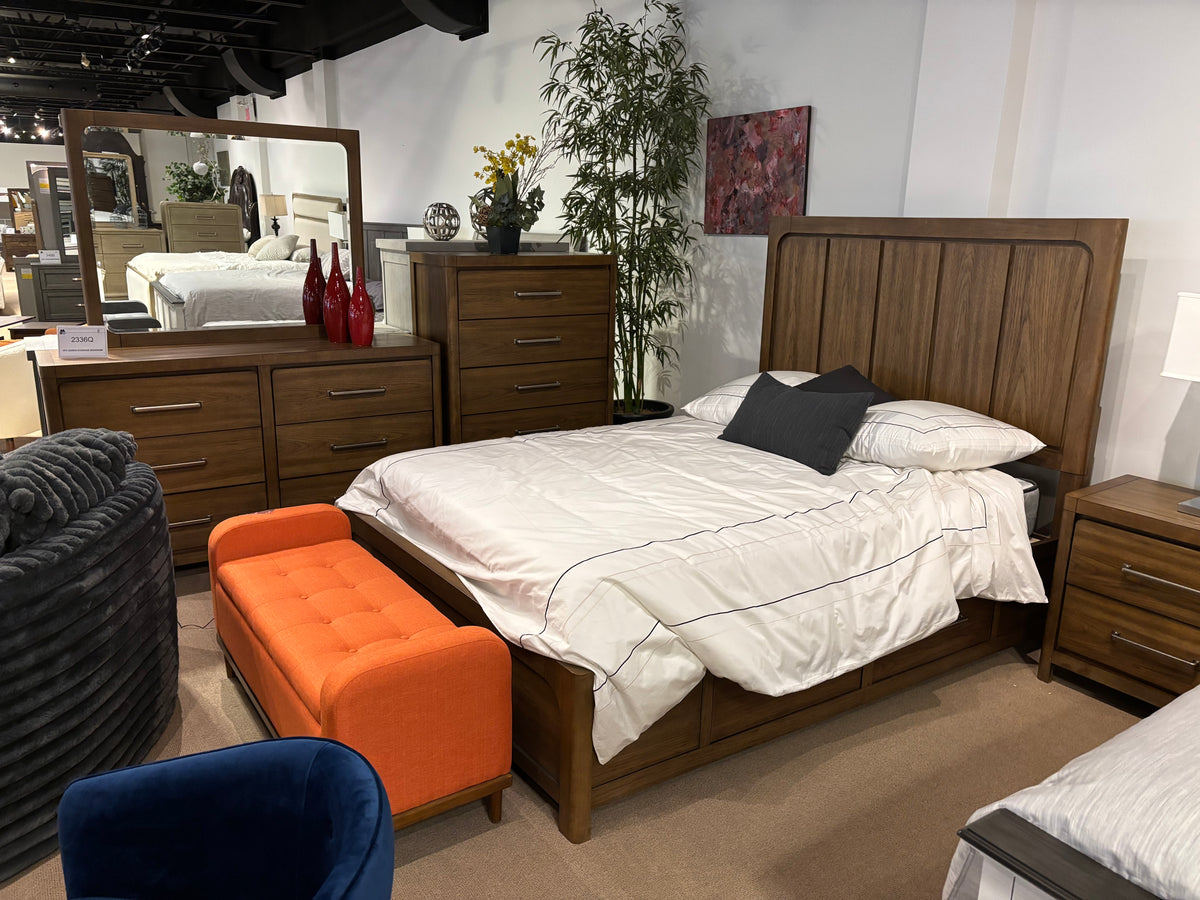 Model 2336 storage bedroom set two-drawer nightstand