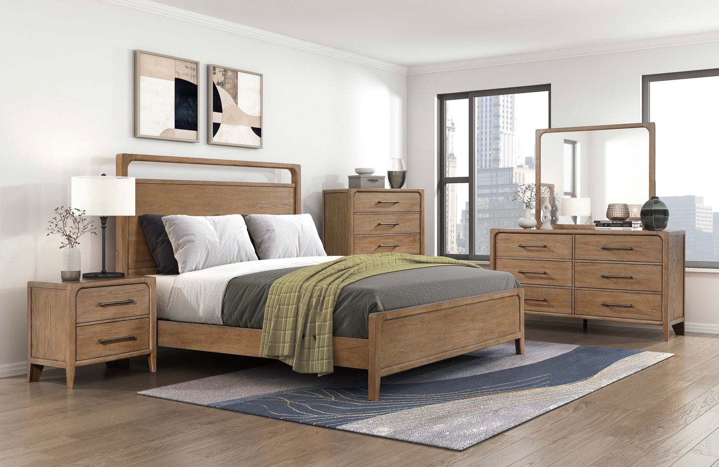 New Arrival Model 2502 Queen/King Bedroom Set
