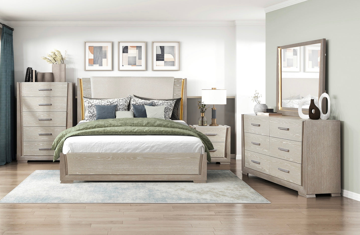 New Arrival Model 2496 Queen/King Bedroom Set