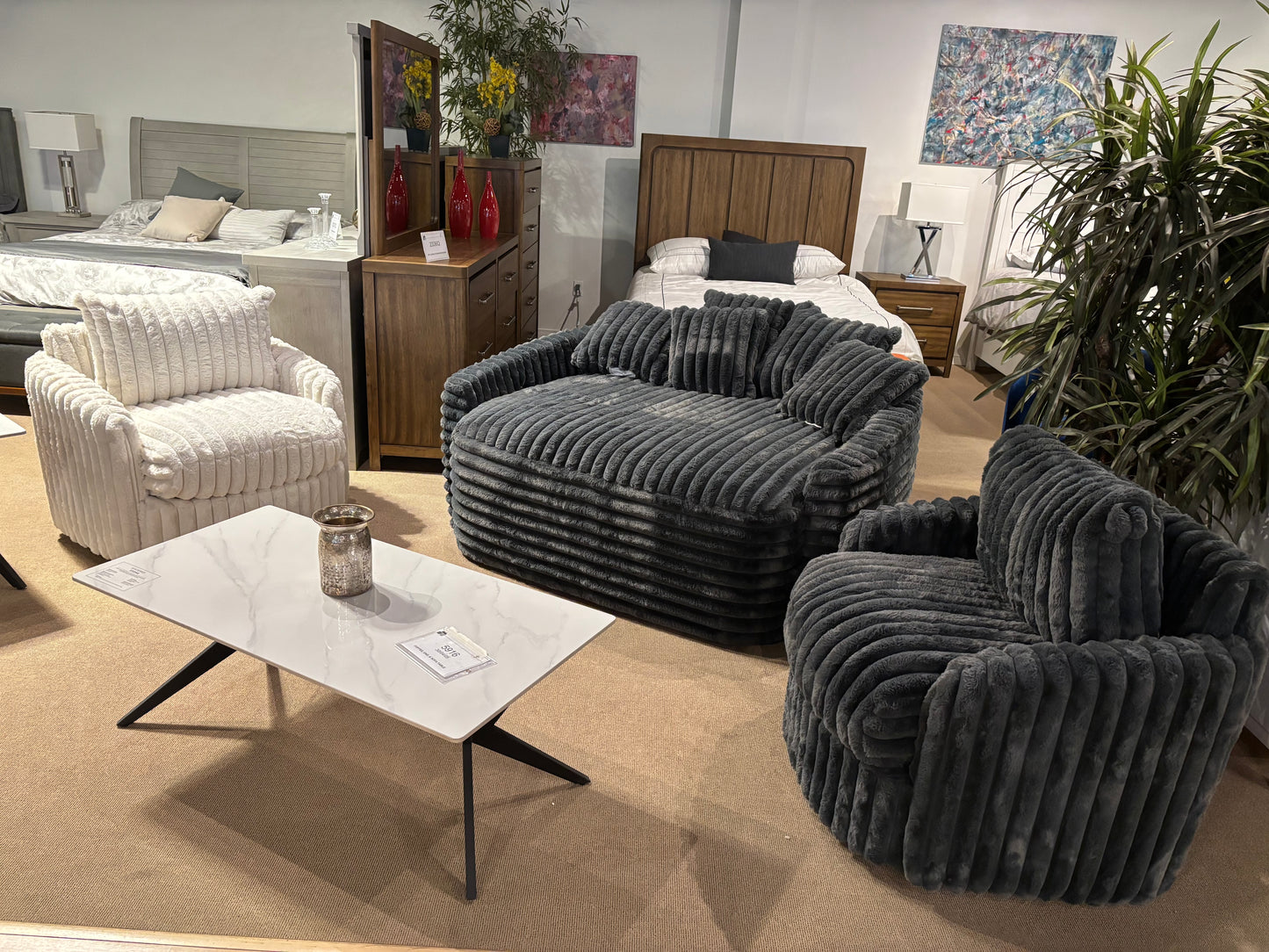 Model 9539BEG-1SW Swivel Chair