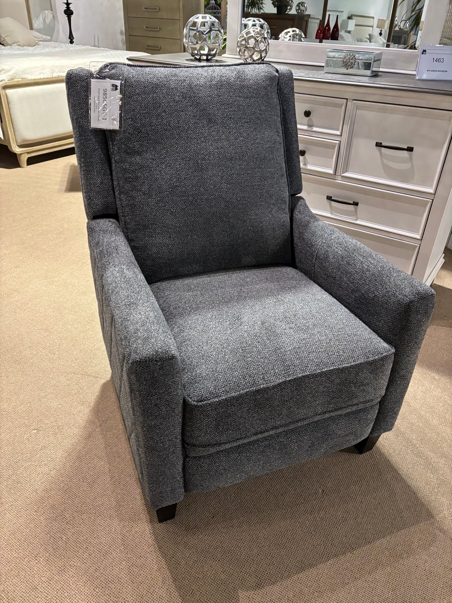 Show Deal Push Back Recliner Chair 2 colors 98505GY