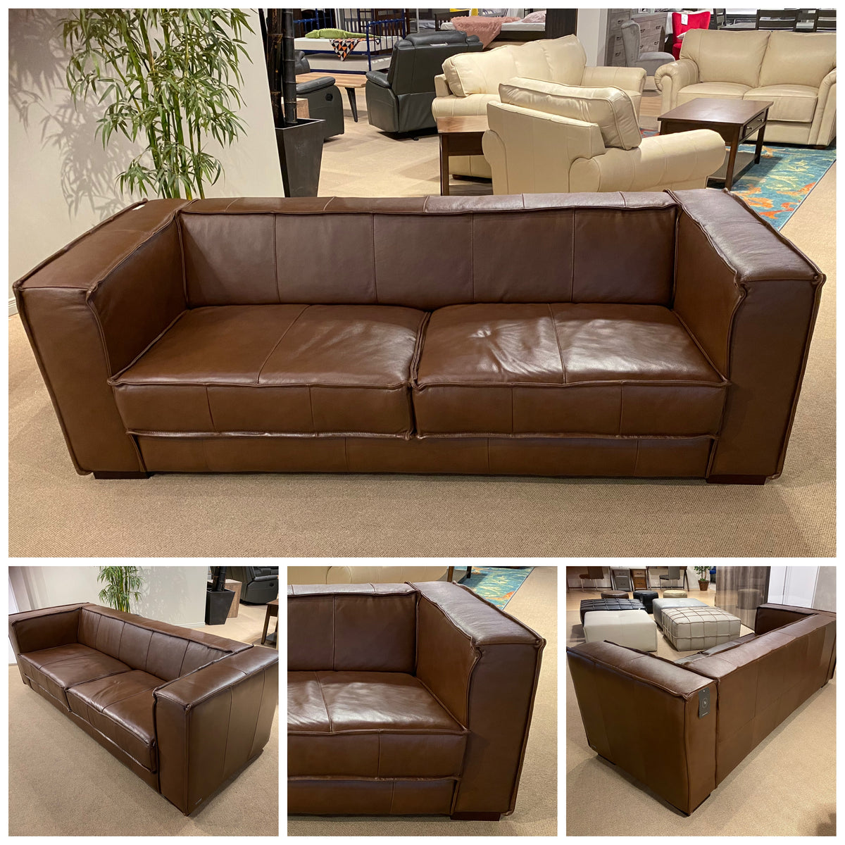 Clearence Model 99955CHC Full Leather Made in Brazil Sofa and Chair