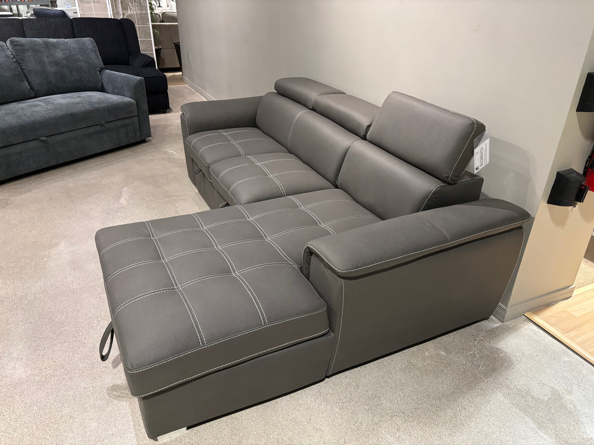 Model 8228GY Grey Sectional Sofa Bed