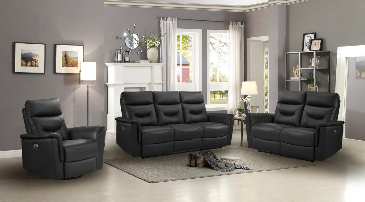 Model 9715 Leather Power Recliner Set in 3 Colors