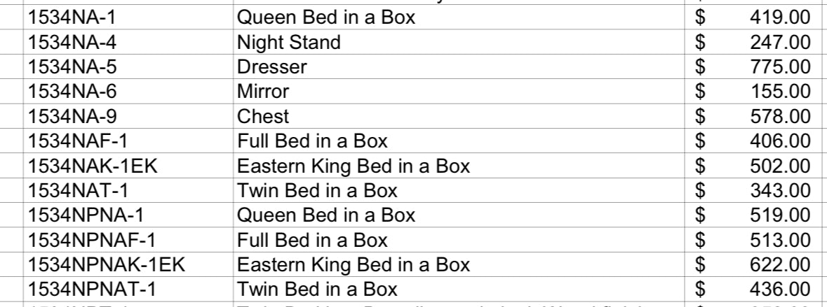 Model 1534NAT Kids Bedroom Set  California Stocks